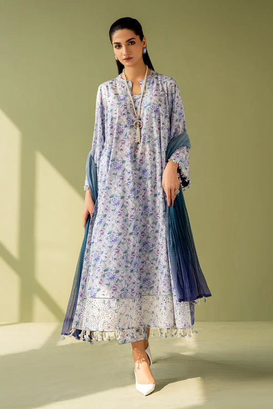 Baroque | Stitched 25 | EMBROIDERED PRINTED LAWN UF